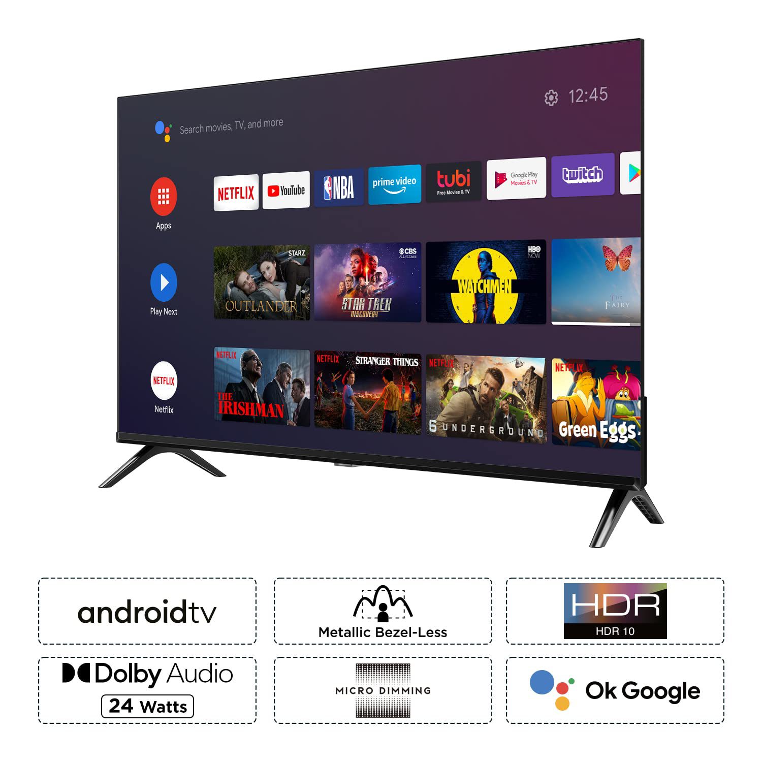 ( 3 Months Rental ~ ₹794/Month ) 32 inches HD Ready Smart Android LED TV – 3 Months - lcd tv on rent in kolkata - rentOcart