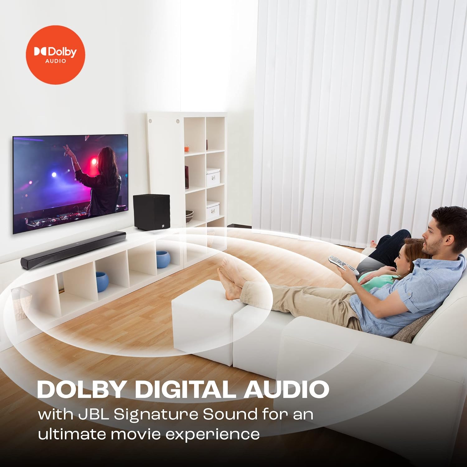 JBL Cinema – Dolby Digital Soundbar with Wired Subwoofer for Extra Deep Bass -Karaoke rent in kolkata - rentOcart