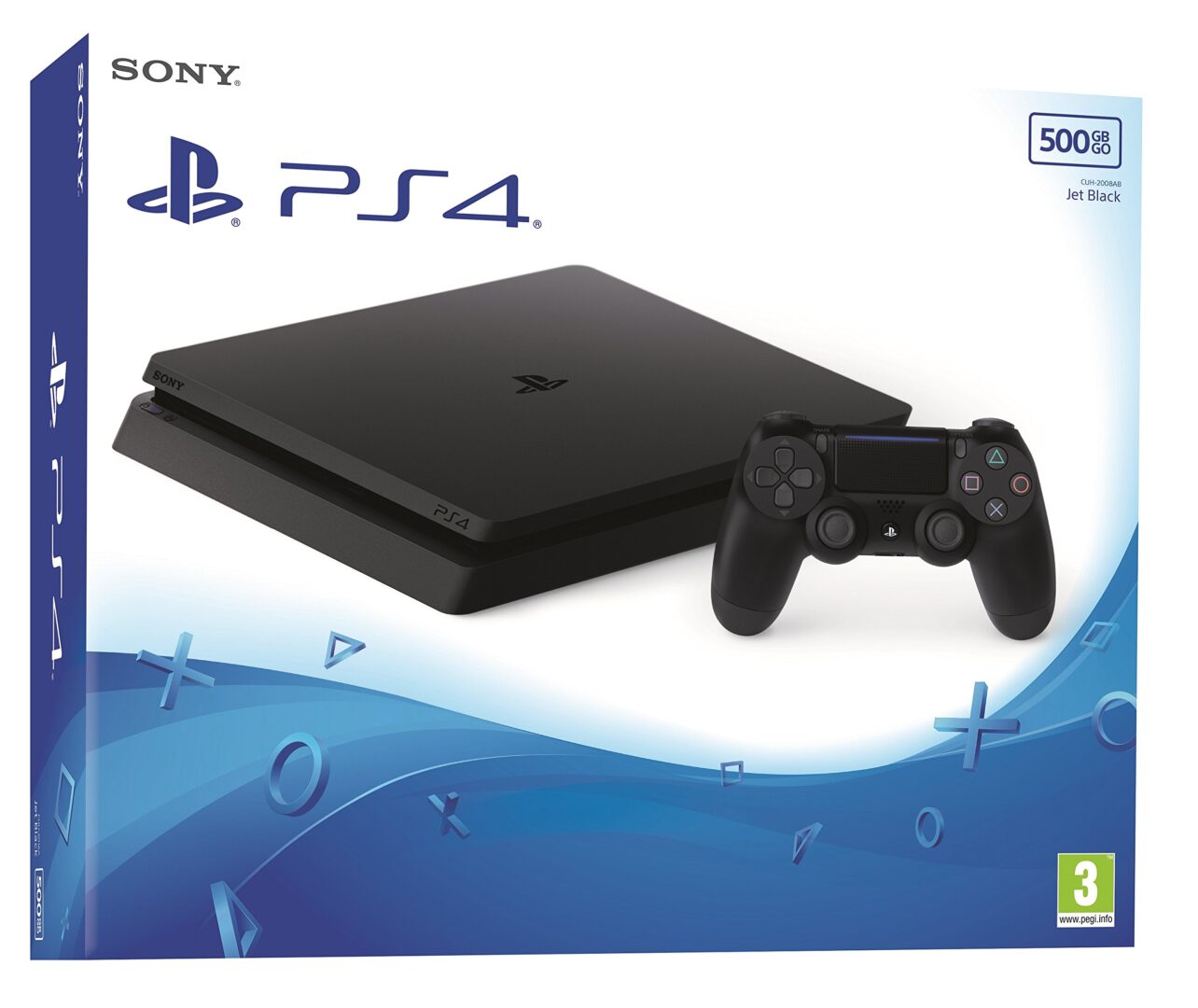 Playstation 4 (PS4) with 2 Sony Wireless Controllers for PS4